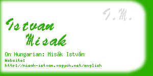 istvan misak business card